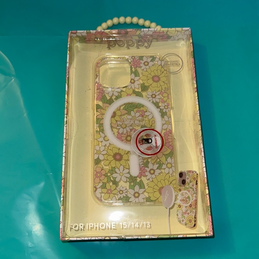 Floral iPhone Case with MagSafe - Yellow